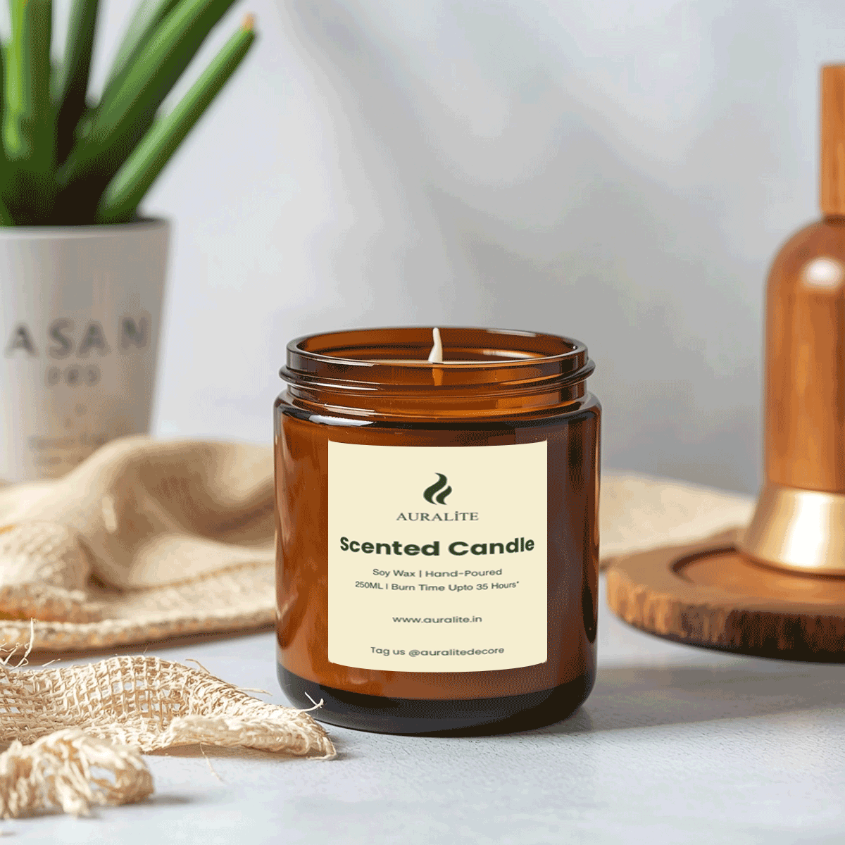 Auralite Aromatherapy Scented Candles Set of 2 | Sleep/Destress - Focus/Meditate - Relax/Calm - Refresh/Rejuvenate | 100g Each, 30Hrs Burn Time | 100% Natural Wax | Non-Toxic, Clean Burning Candles